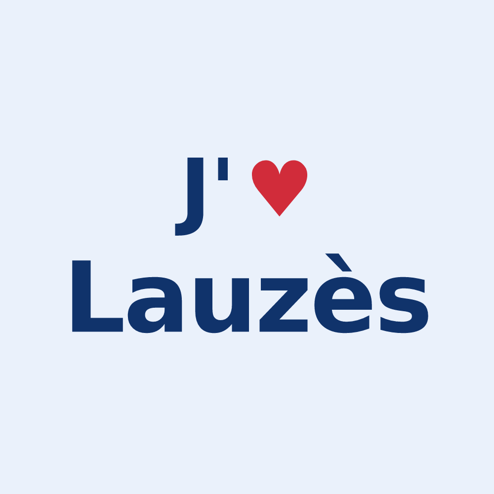 Sticker personnalisé Lauzès — design J'aime Lauzès
