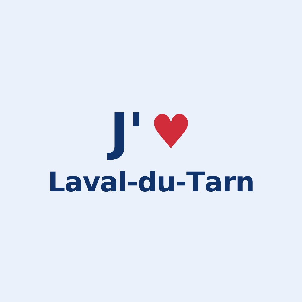 Sticker personnalisé Laval-du-Tarn — design J'aime Laval-du-Tarn