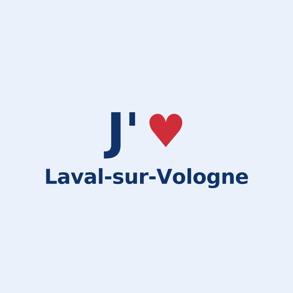 Sticker personnalisé Laval-sur-Vologne — design J'aime Laval-sur-Vologne