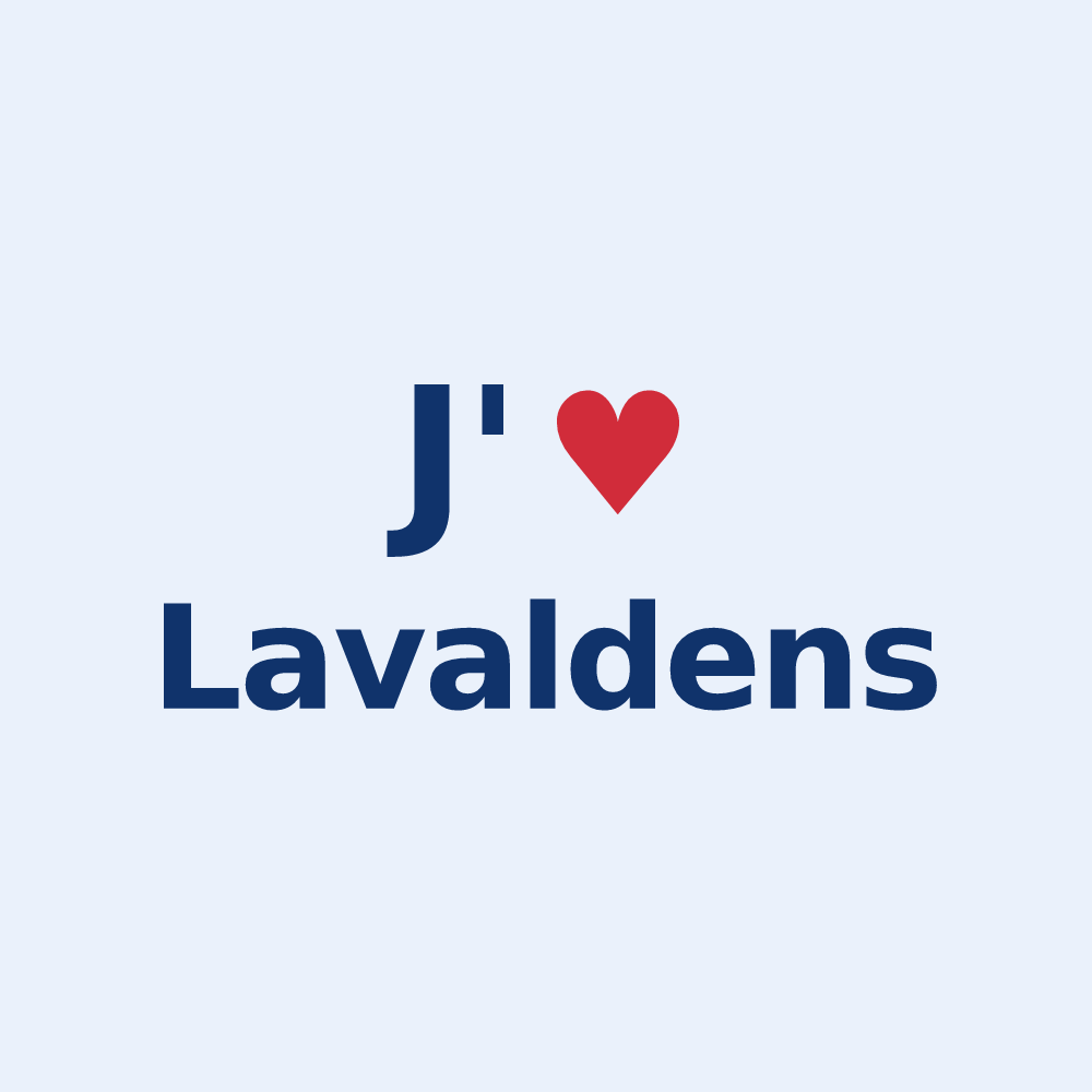 Sticker personnalisé Lavaldens — design J'aime Lavaldens