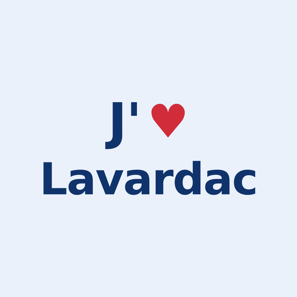 Sticker personnalisé Lavardac — design J'aime Lavardac
