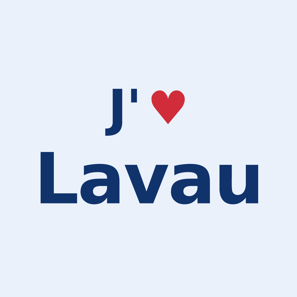 Sticker personnalisé Lavau — design J'aime Lavau