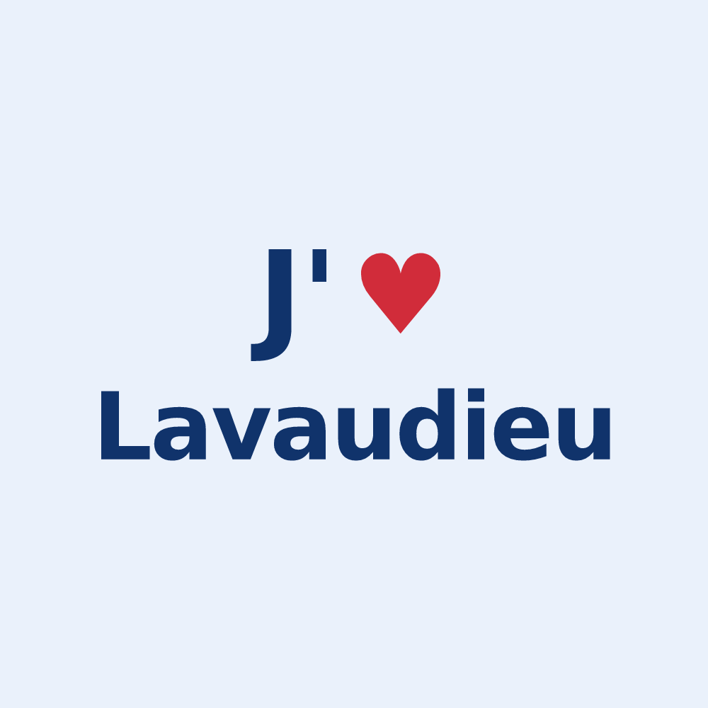 Sticker personnalisé Lavaudieu — design J'aime Lavaudieu