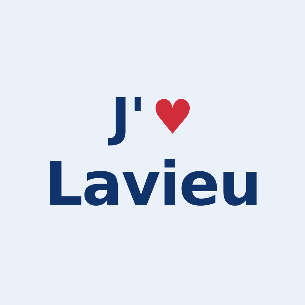 Sticker personnalisé Lavieu — design J'aime Lavieu