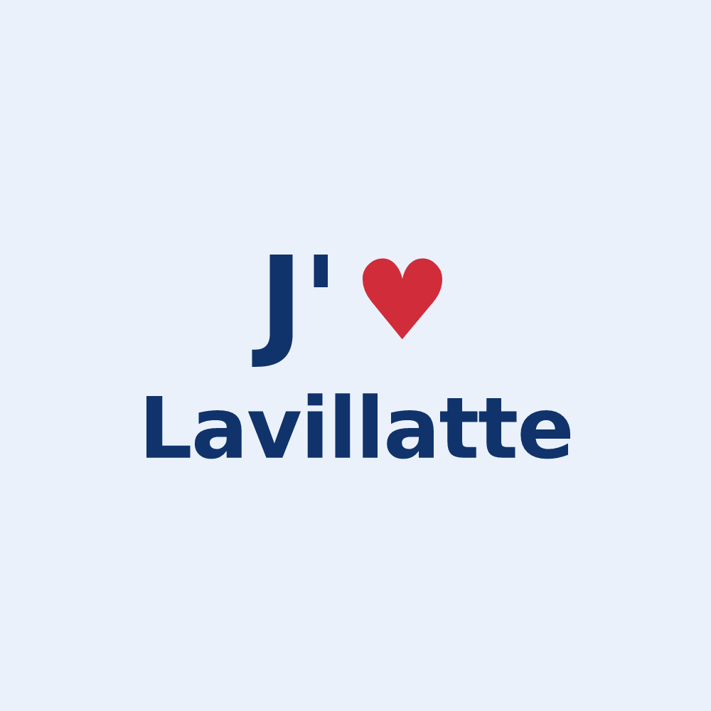 Sticker personnalisé Lavillatte — design J'aime Lavillatte