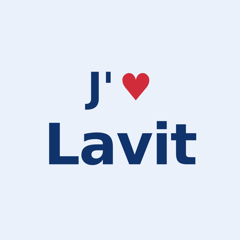 Sticker personnalisé Lavit — design J'aime Lavit