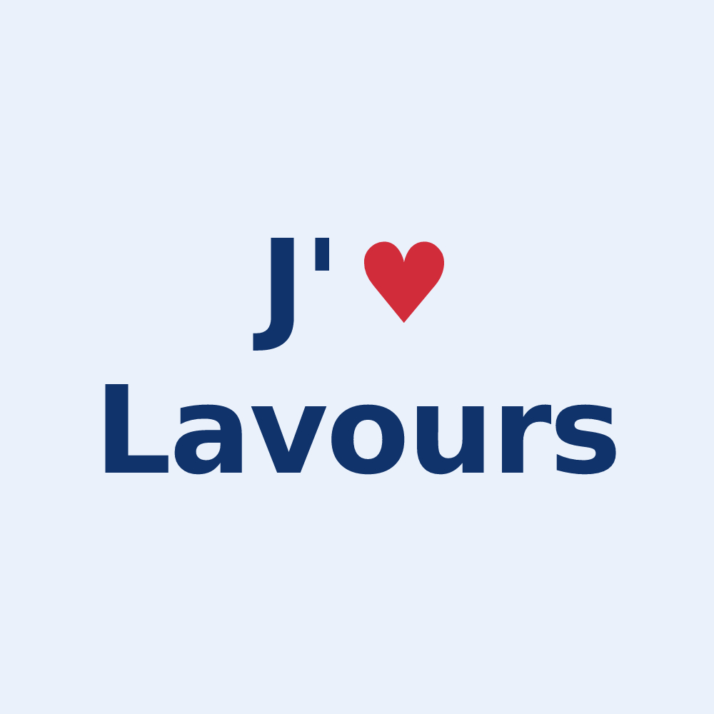 Sticker personnalisé Lavours — design J'aime Lavours