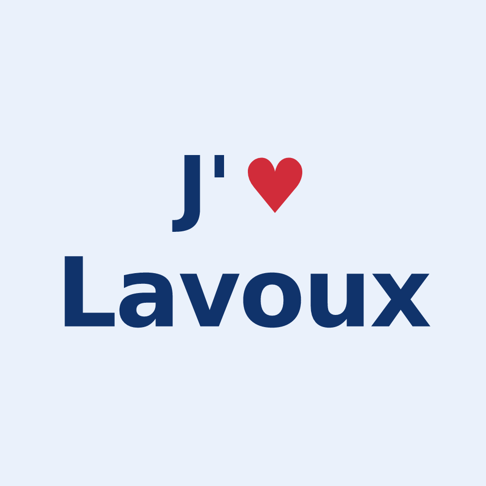 Sticker personnalisé Lavoux — design J'aime Lavoux