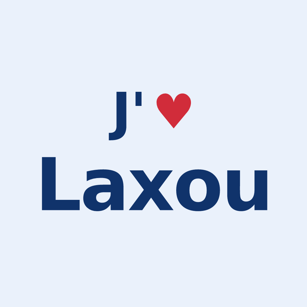 Sticker personnalisé Laxou — design J'aime Laxou