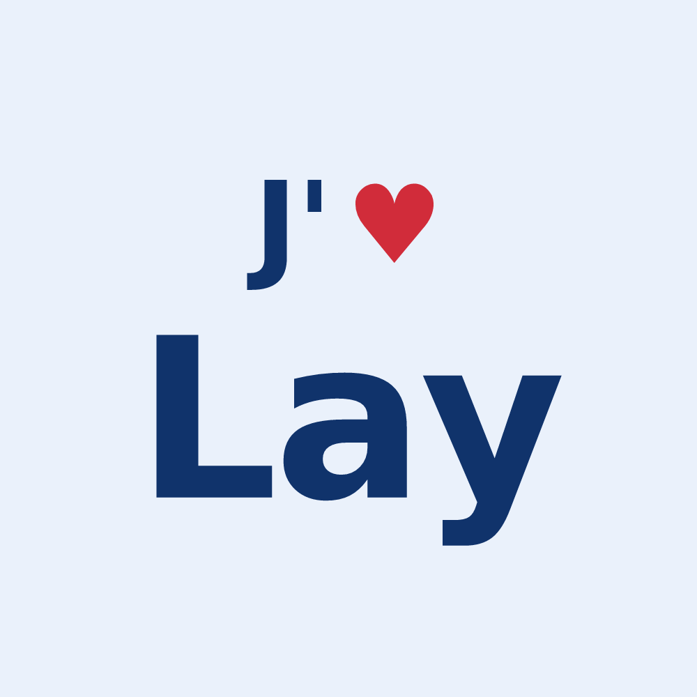 Sticker personnalisé Lay — design J'aime Lay