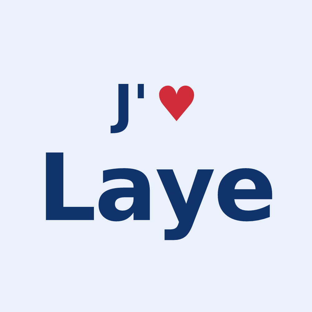 Sticker personnalisé Laye — design J'aime Laye