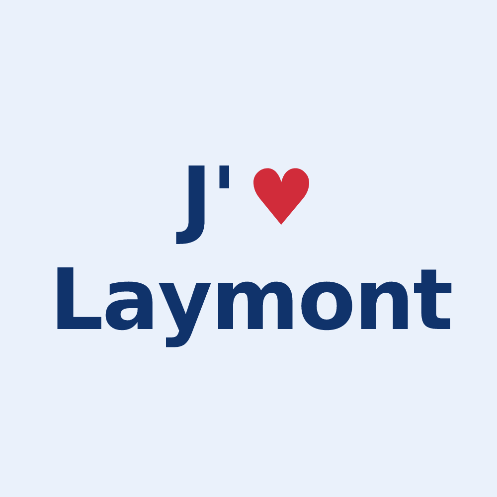 Sticker personnalisé Laymont — design J'aime Laymont