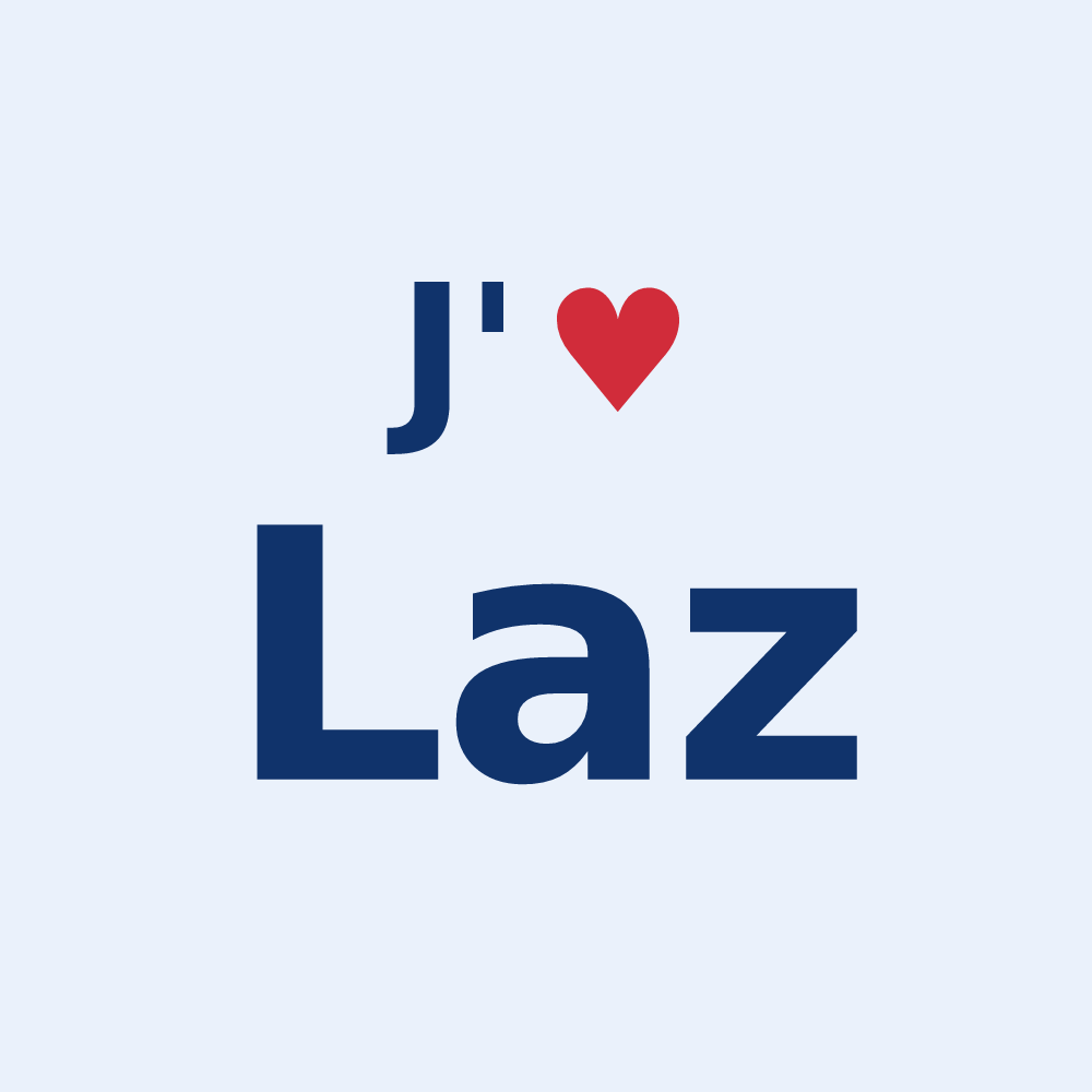 Sticker personnalisé Laz — design J'aime Laz