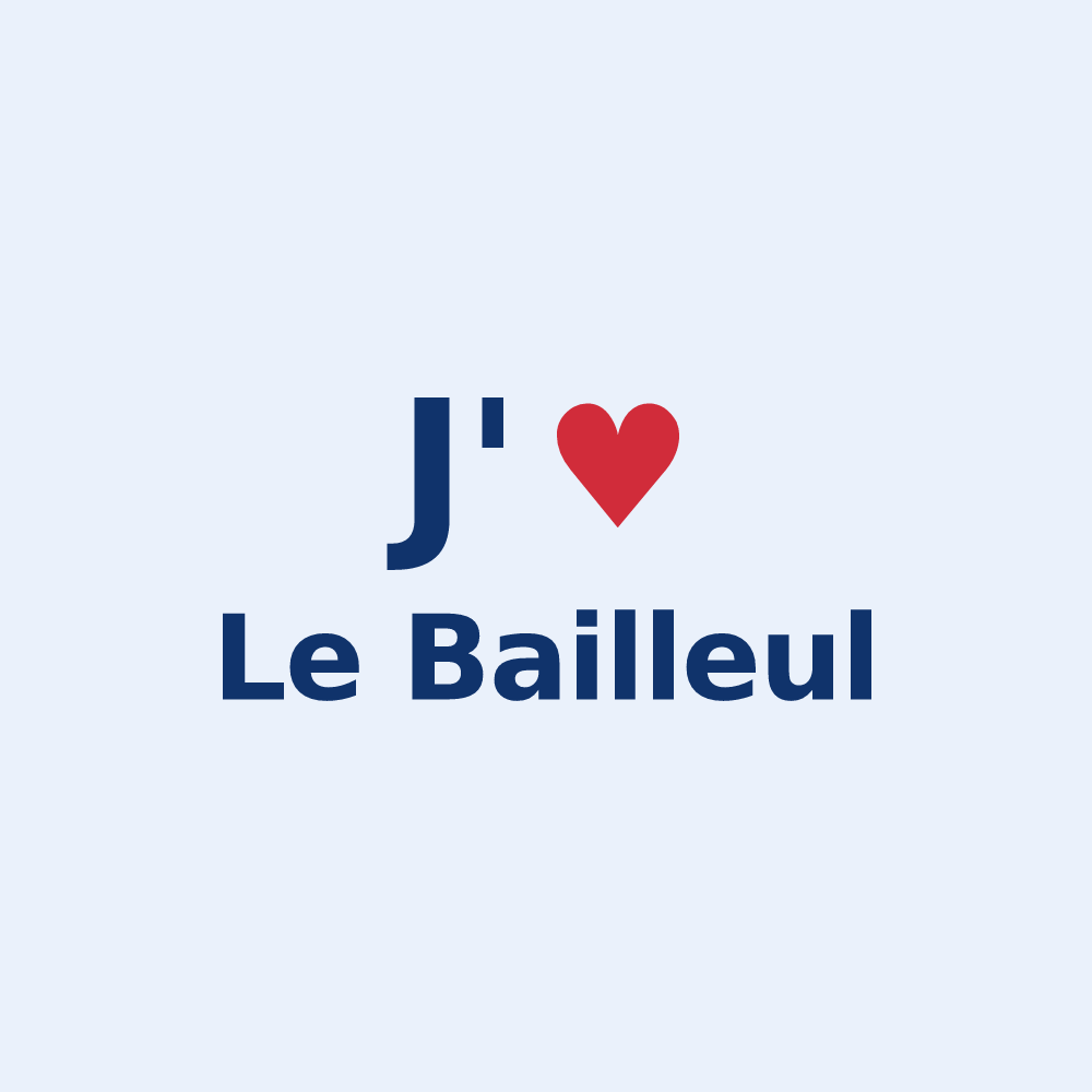 Sticker personnalisé Le Bailleul — design J'aime Le Bailleul