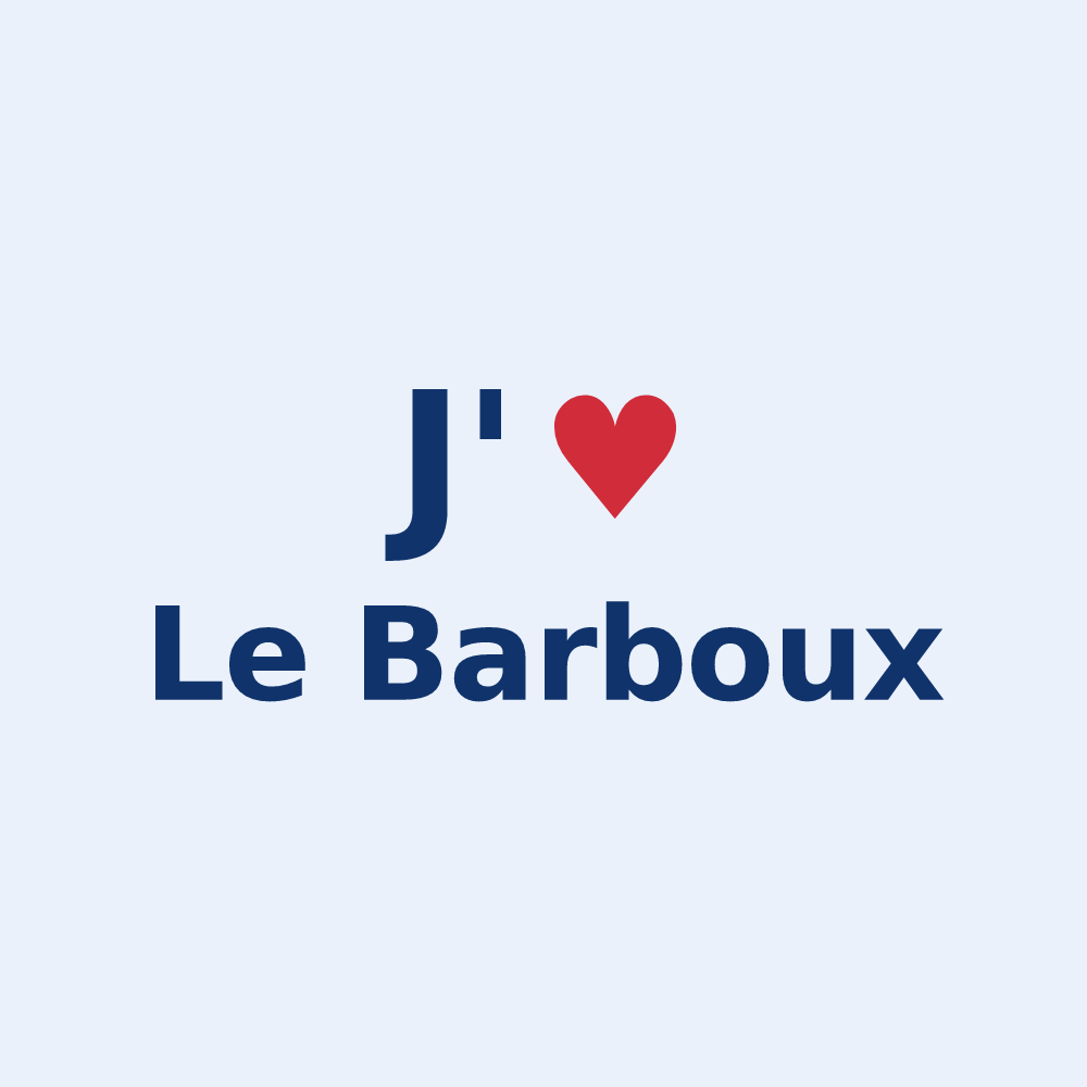 Sticker personnalisé Le Barboux — design J'aime Le Barboux