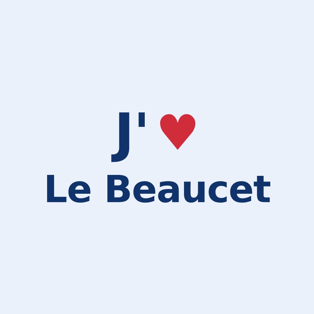 Sticker personnalisé Le Beaucet — design J'aime Le Beaucet