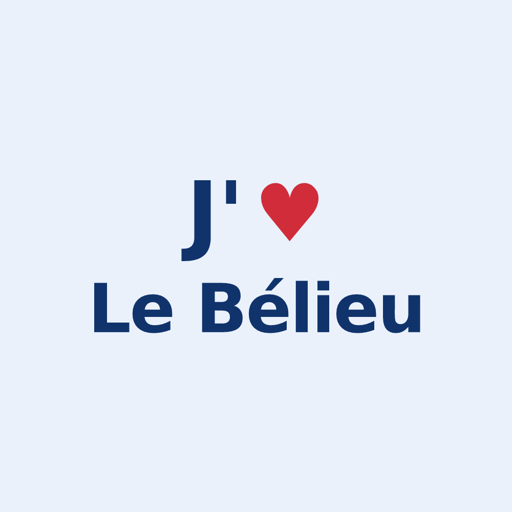 Sticker personnalisé Le Bélieu — design J'aime Le Bélieu