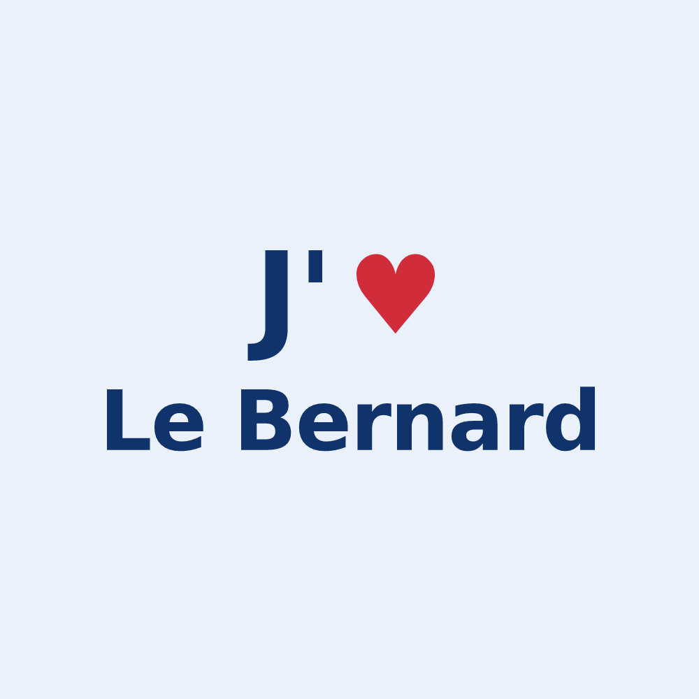 Sticker personnalisé Le Bernard — design « J'aime Le Bernard » imprimé sur le sticker