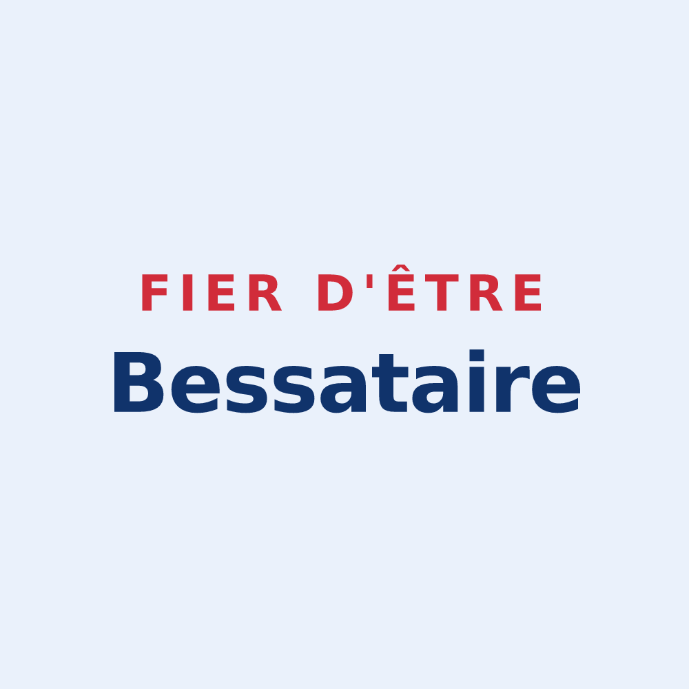 Sticker « Fier d'être Bessataire » — design pour Le Bessat