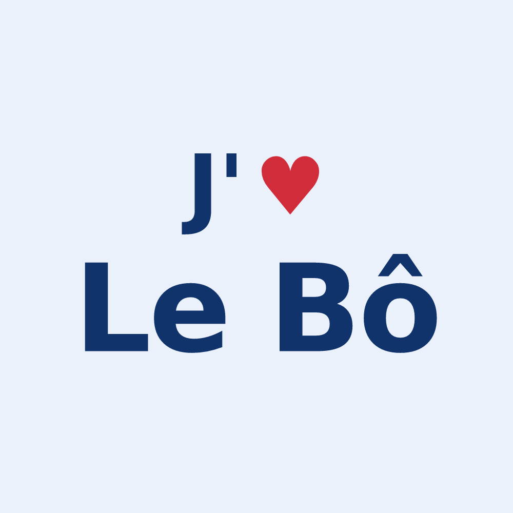 Sticker personnalisé Le Bô — design J'aime Le Bô