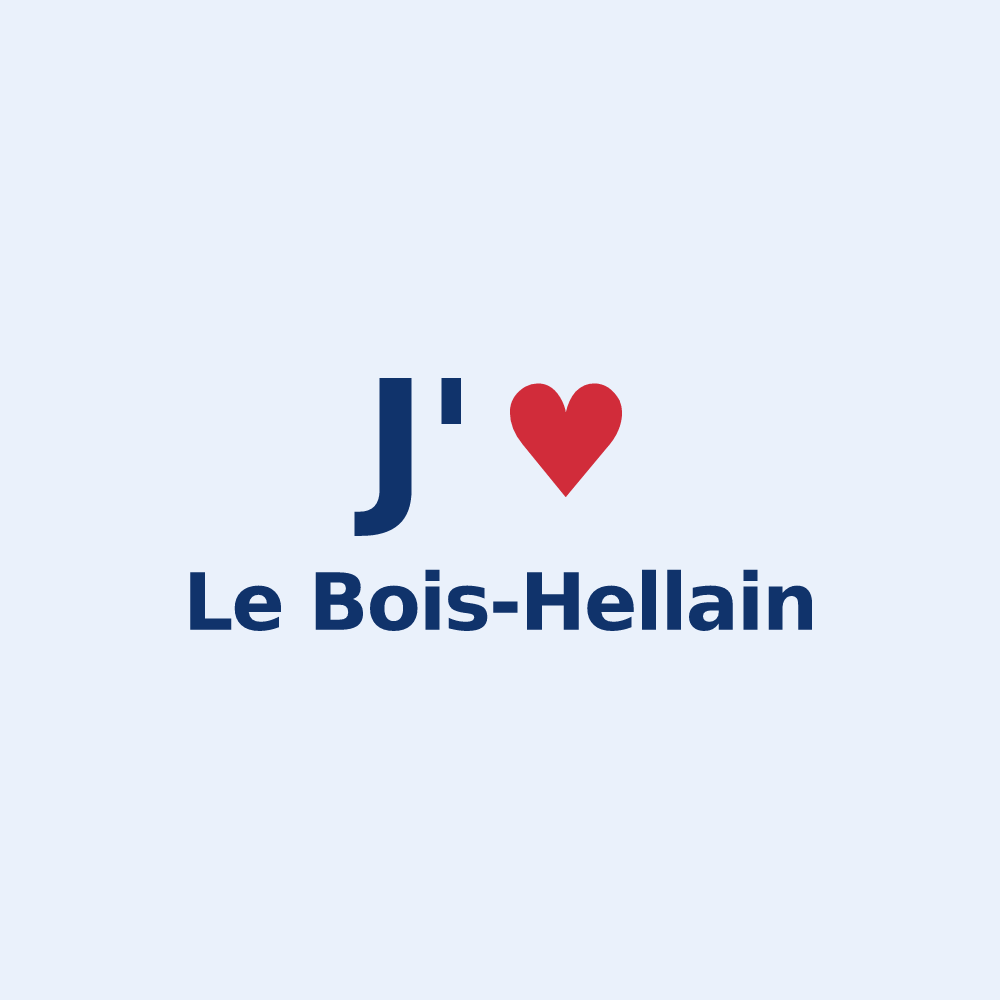 Sticker personnalisé Le Bois-Hellain — design J'aime Le Bois-Hellain
