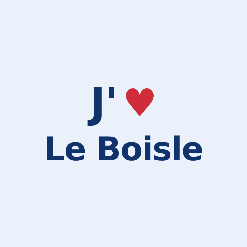 Sticker personnalisé Le Boisle — design J'aime Le Boisle