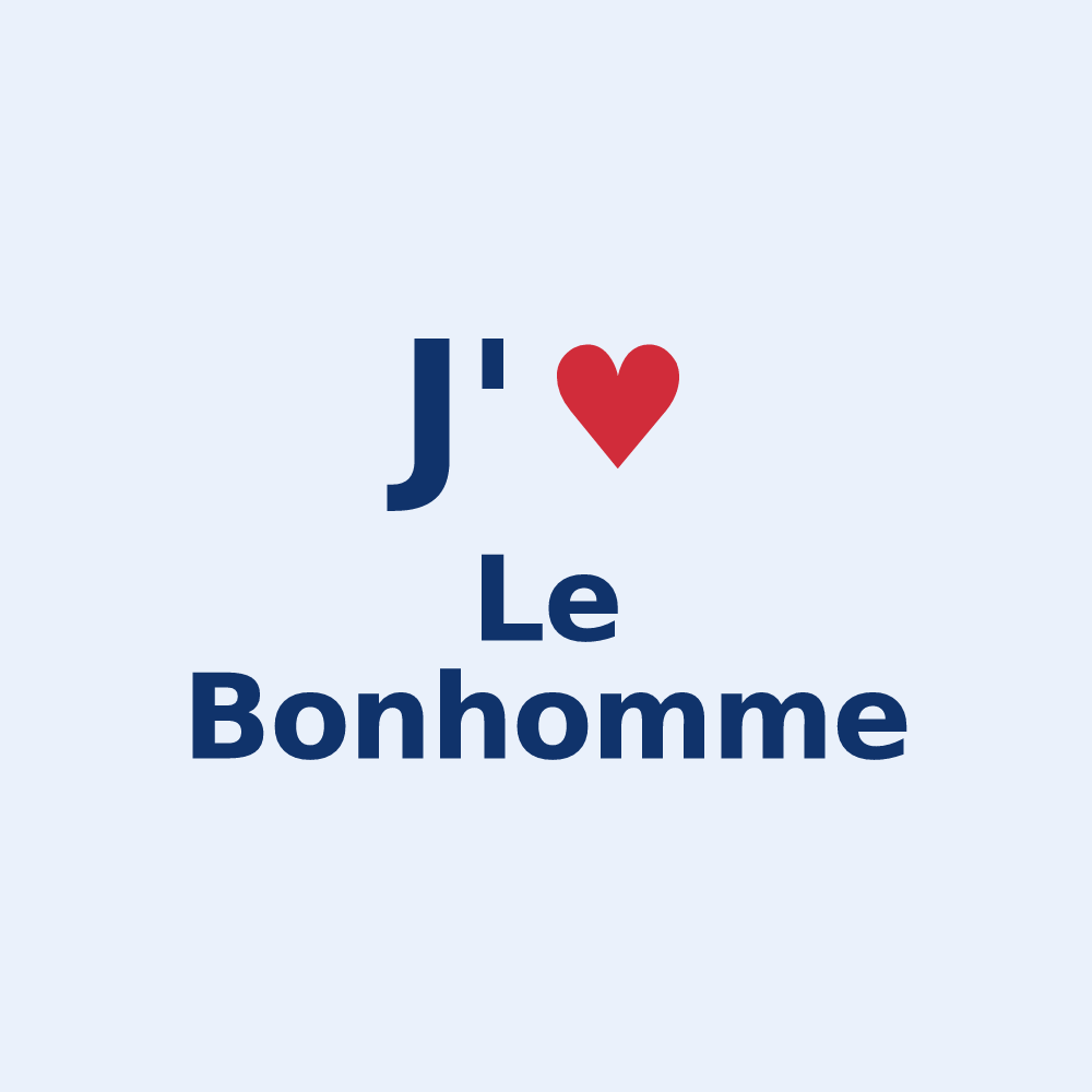 Sticker personnalisé Le Bonhomme — design J'aime Le Bonhomme