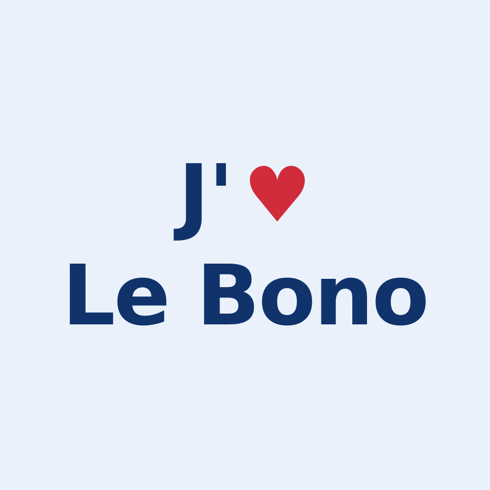 Sticker personnalisé Le Bono — design J'aime Le Bono