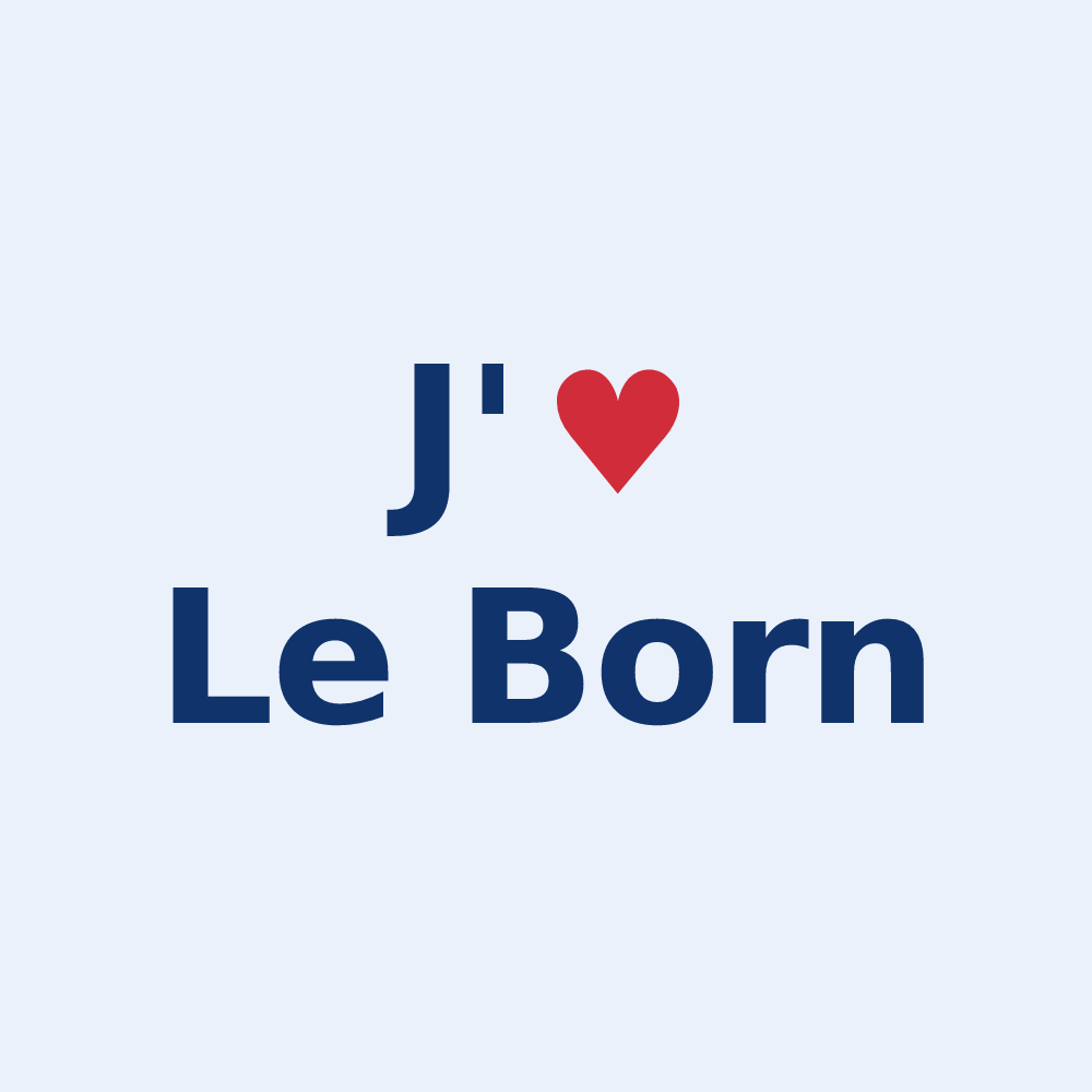 Sticker personnalisé Le Born — design J'aime Le Born