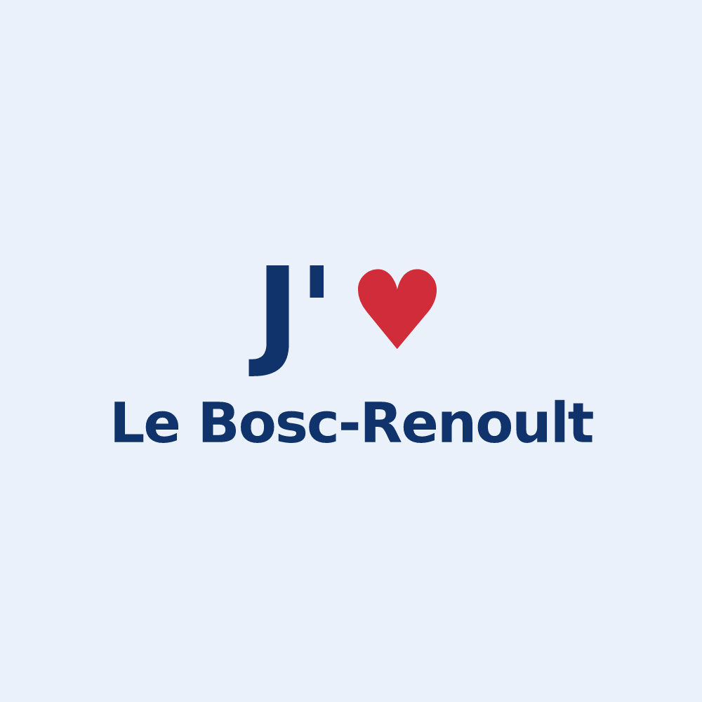 Sticker personnalisé Le Bosc-Renoult — design J'aime Le Bosc-Renoult