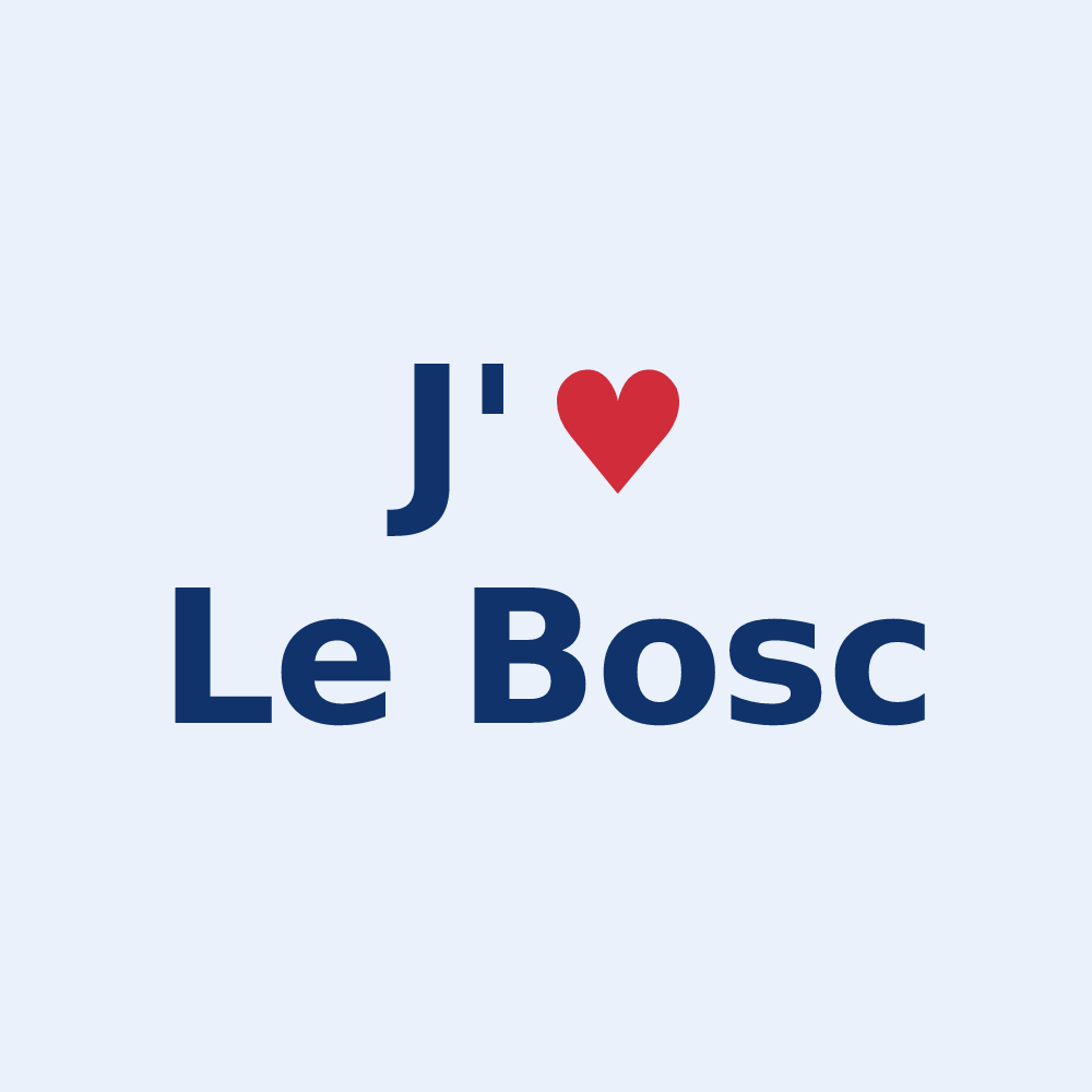 Sticker personnalisé Le Bosc — design J'aime Le Bosc