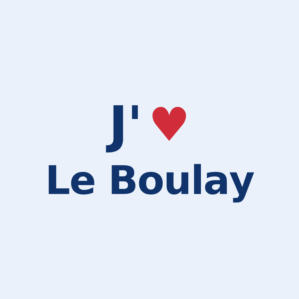 Sticker personnalisé Le Boulay — design J'aime Le Boulay