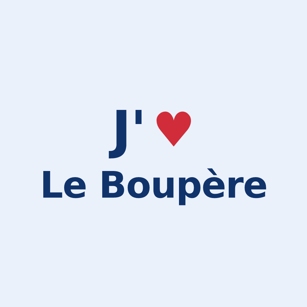 Sticker personnalisé Le Boupère — design J'aime Le Boupère