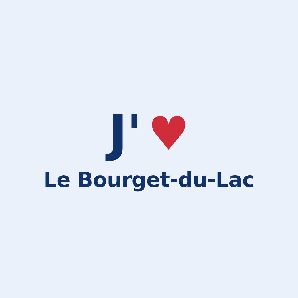 Sticker personnalisé Le Bourget-du-Lac — design J'aime Le Bourget-du-Lac