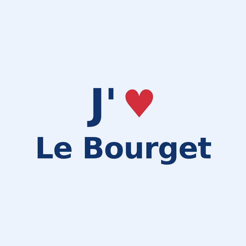 Sticker personnalisé Le Bourget — design J'aime Le Bourget