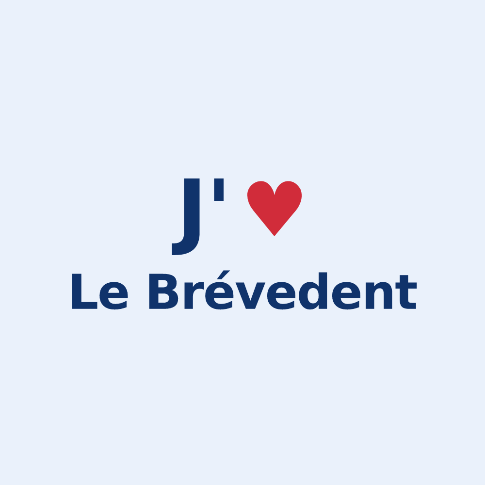 Sticker personnalisé Le Brévedent — design J'aime Le Brévedent
