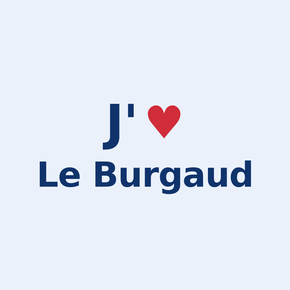 Sticker personnalisé Le Burgaud — design J'aime Le Burgaud