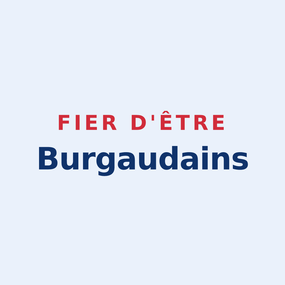 Sticker « Fier d'être Burgaudains » — design pour Le Burgaud