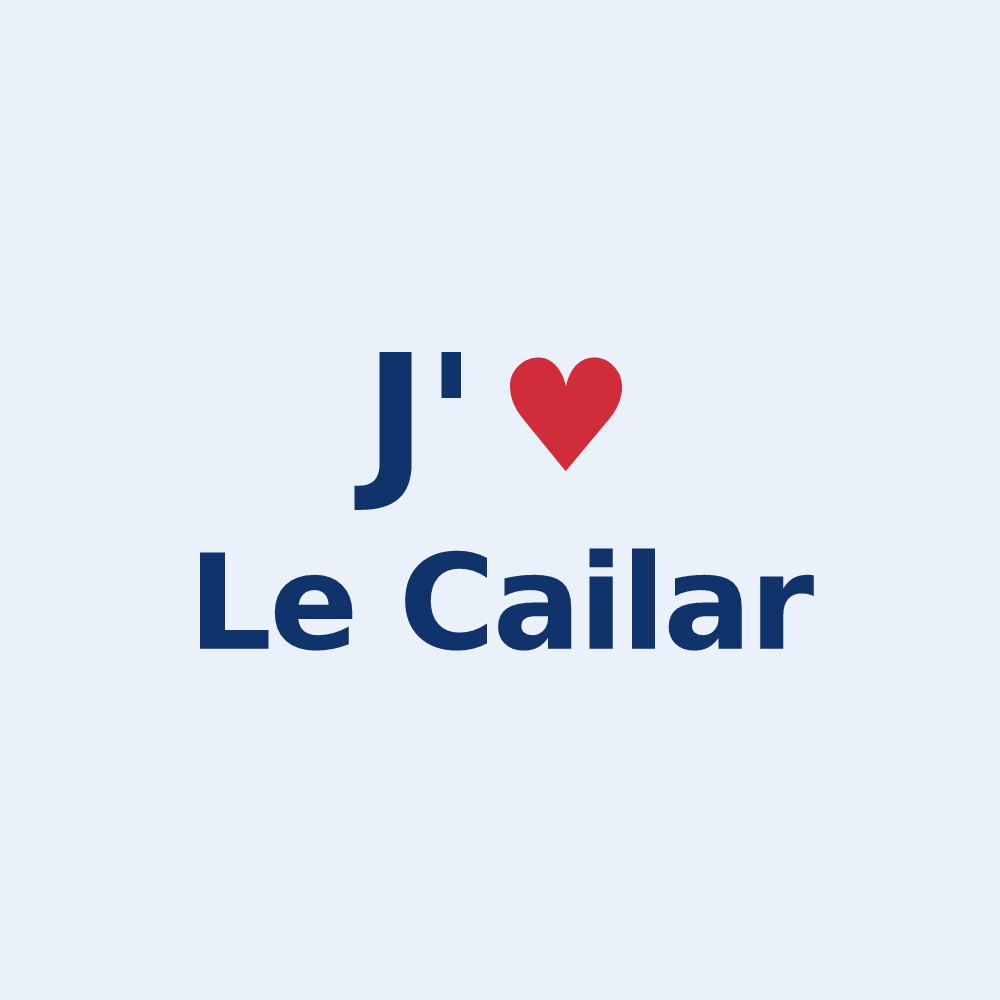 Sticker personnalisé Le Cailar — design J'aime Le Cailar