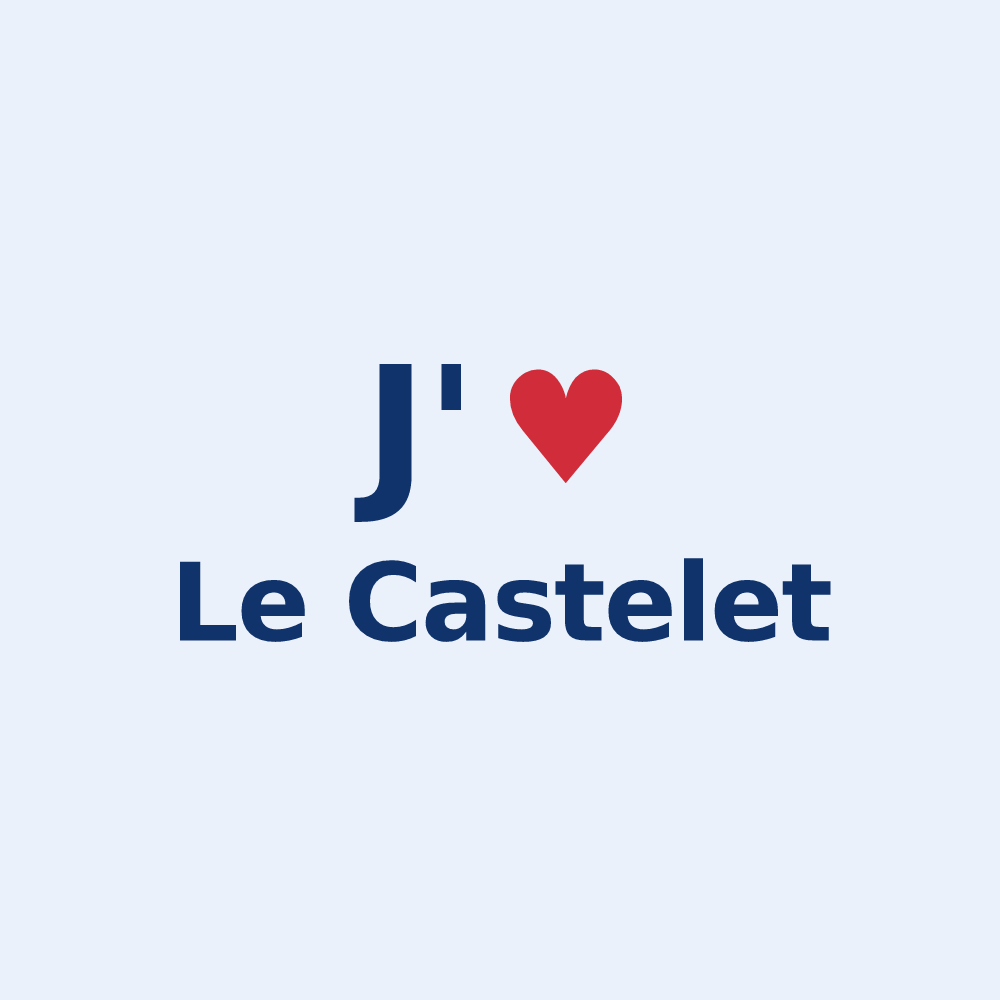 Sticker personnalisé Le Castelet — design J'aime Le Castelet