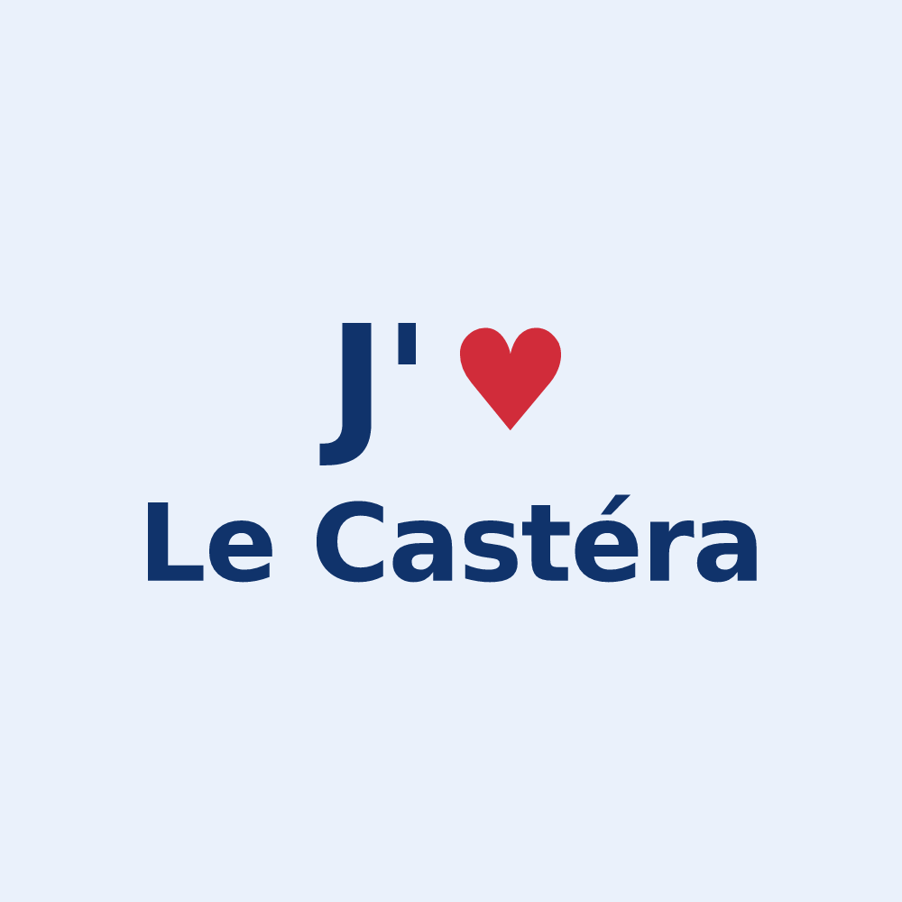 Sticker personnalisé Le Castéra — design J'aime Le Castéra