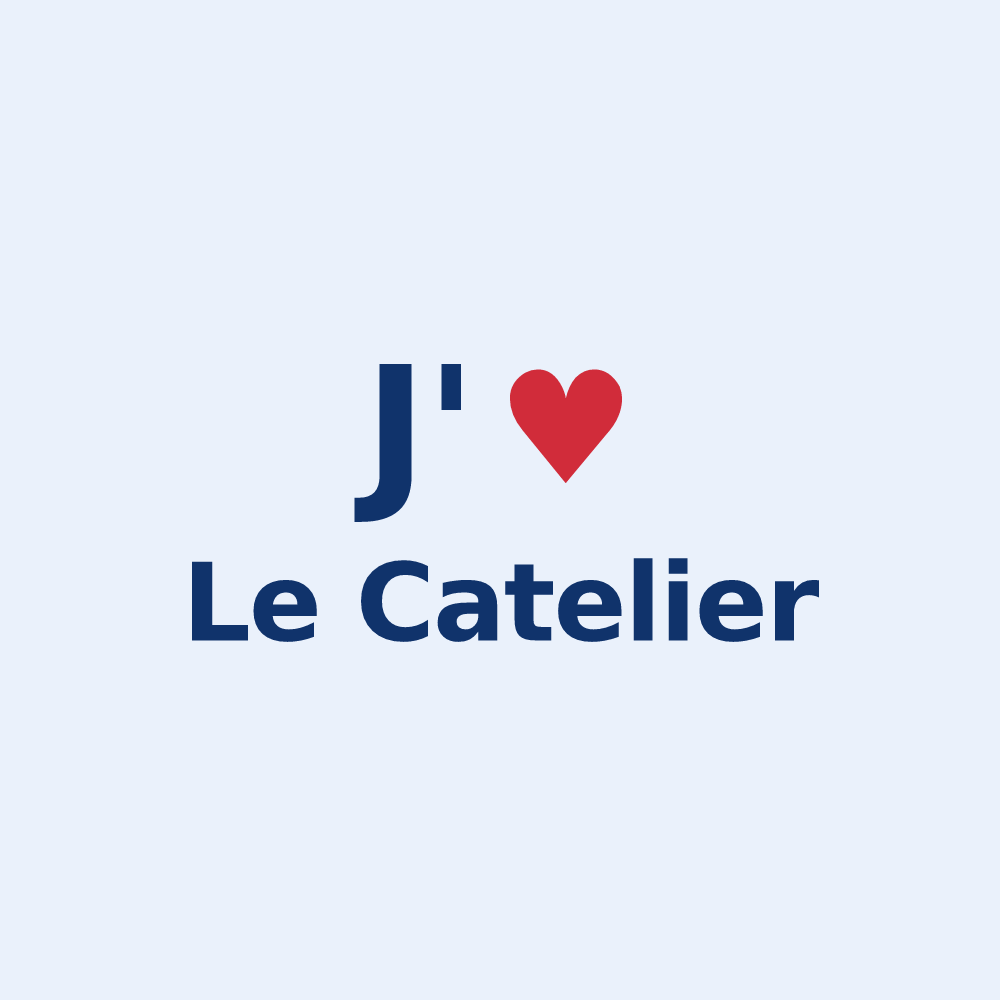 Sticker personnalisé Le Catelier — design J'aime Le Catelier