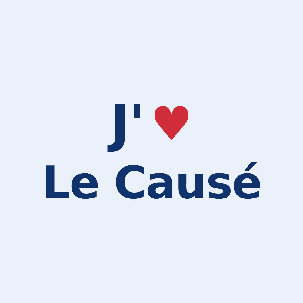 Sticker personnalisé Le Causé — design J'aime Le Causé