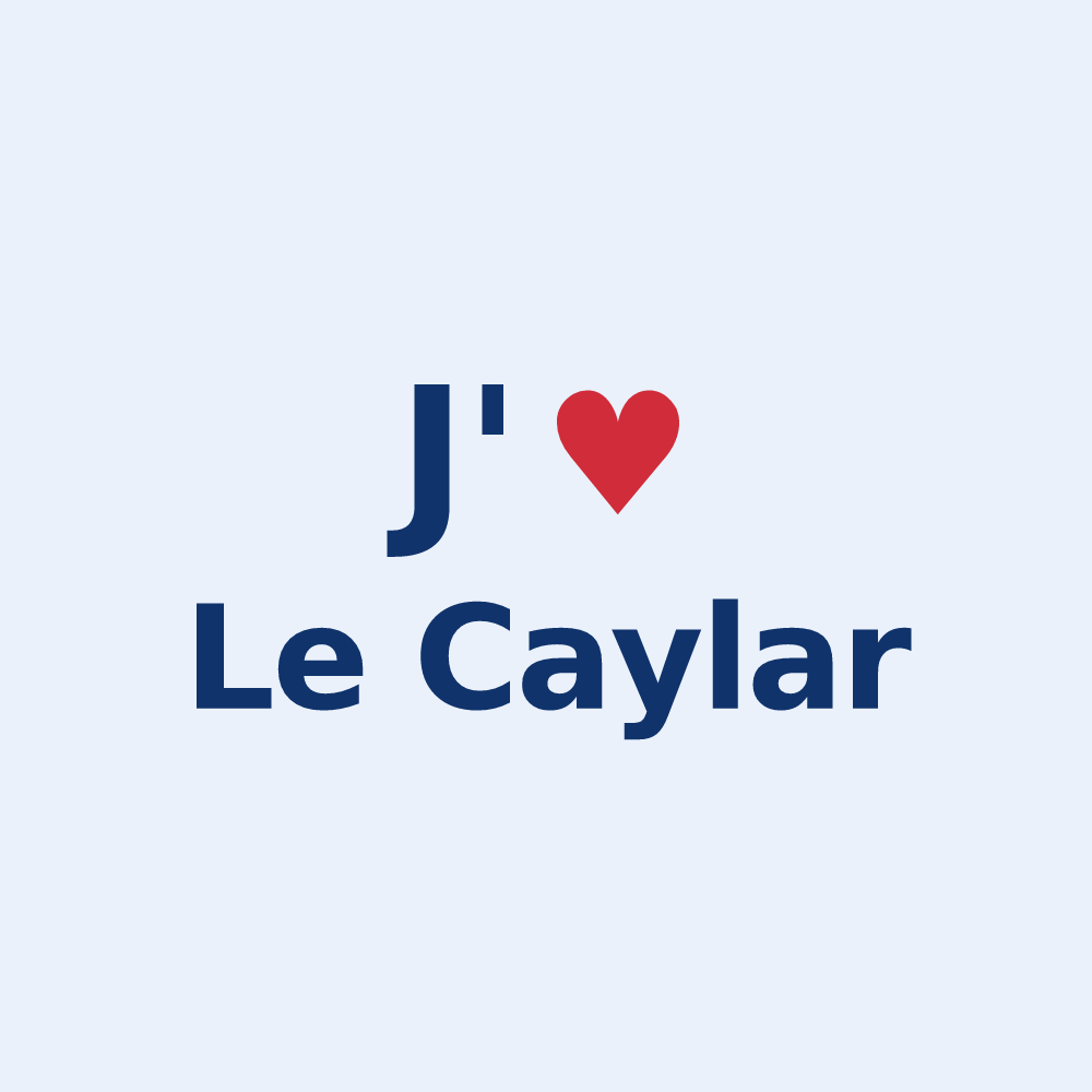 Sticker personnalisé Le Caylar — design J'aime Le Caylar