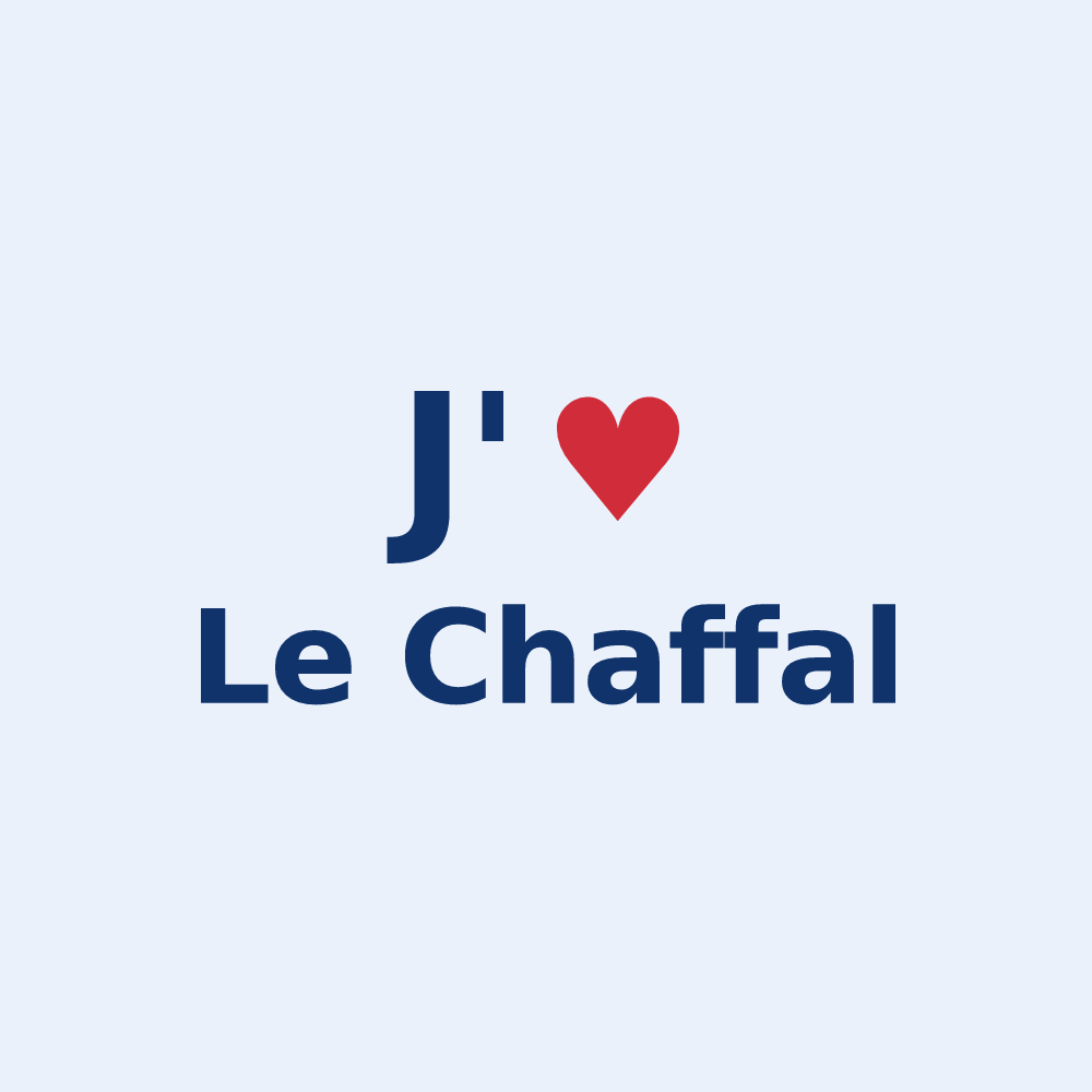 Sticker personnalisé Le Chaffal — design J'aime Le Chaffal