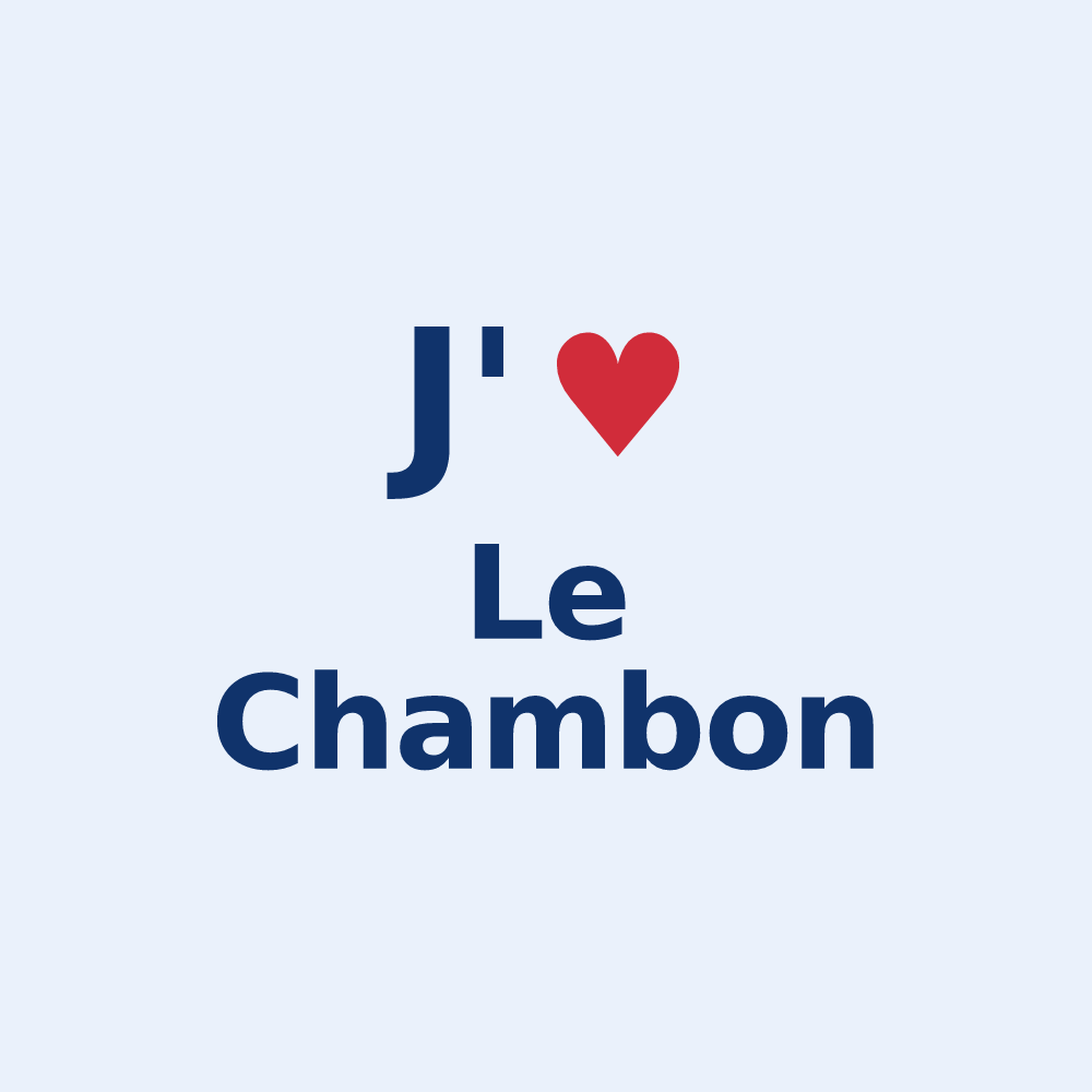 Sticker personnalisé Le Chambon — design J'aime Le Chambon