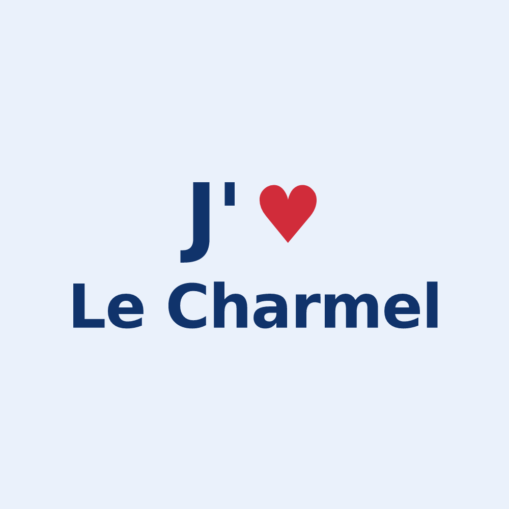 Sticker personnalisé Le Charmel — design « J'aime Le Charmel » imprimé sur le sticker