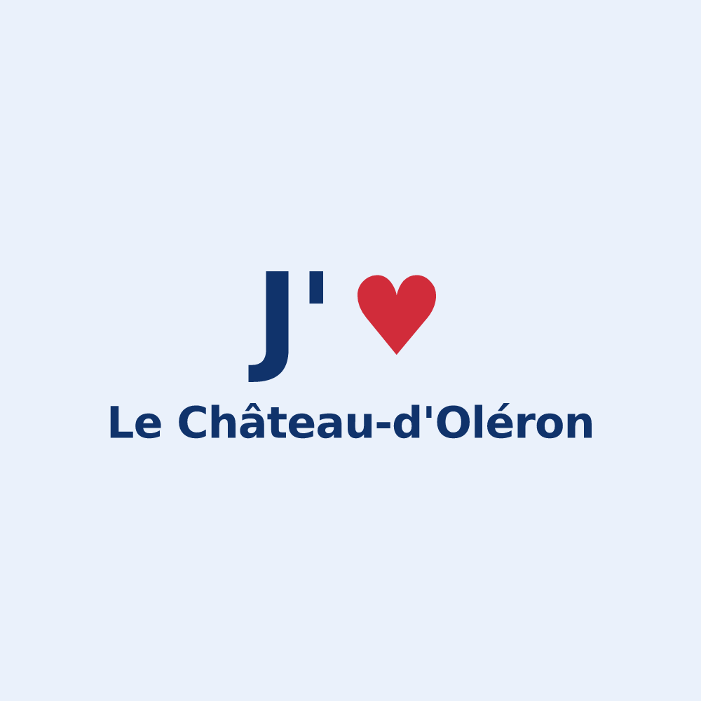 Sticker personnalisé Le Château-d'Oléron — design J'aime Le Château-d'Oléron