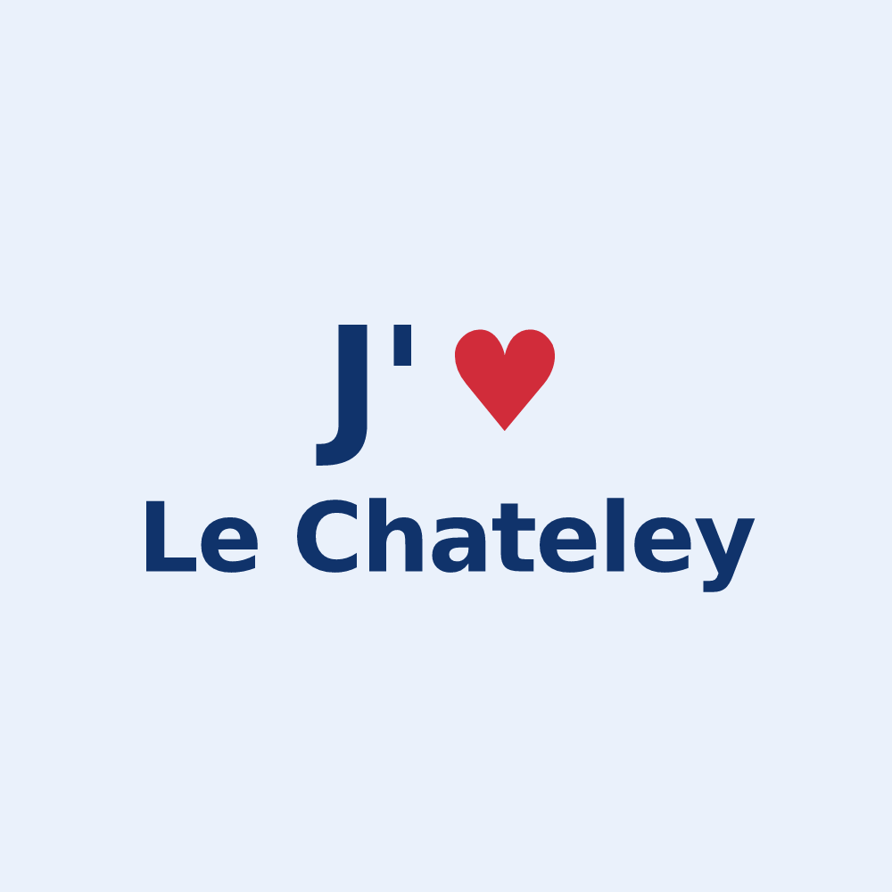 Sticker personnalisé Le Chateley — design J'aime Le Chateley