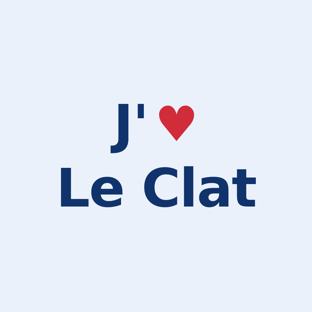 Sticker personnalisé Le Clat — design J'aime Le Clat